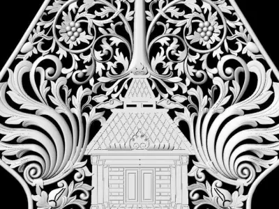 Gunungan Wayang 3D model