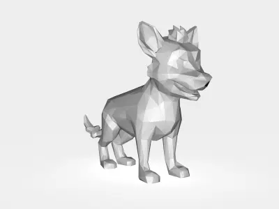 Hyena Low poly  Low-poly 3D model