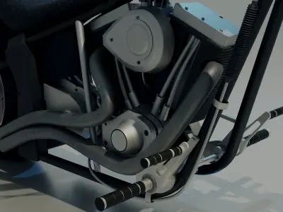 Saxon Motorcycle 3D model