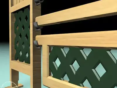 green wood jump 3D model