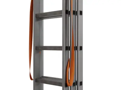 Aluminum Extension Ladder Free low-poly 3D model