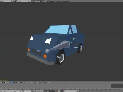 Low-Poly Car Rig Low-poly 3D model