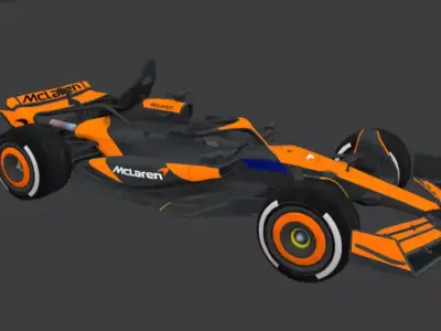McLaren Formula 1 Team Race Car pubg Low-poly 3D model