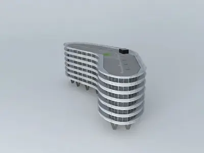Condor office building with circular shape Free 3D model