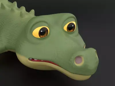 Stylized Crocodile 3D Model 3D model