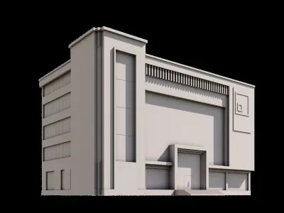 06 Modern Glassed Building 3D model
