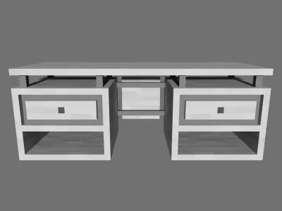 Desk Voxel Free low-poly 3D model