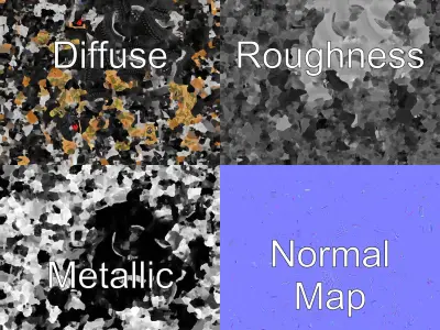 Camouflage Dirt Quad Bike model pack Low-poly 3D model