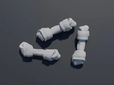 Photoscanned Realistic Dog Bone 3D model