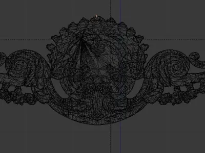 Classic decor ornament v-3D model 45 3D model