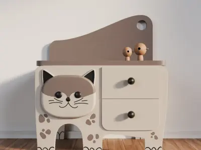 Child cat furniture 3D model