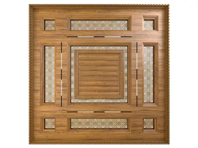 Wooden Ceiling In Oriental Style 5x5 3D model