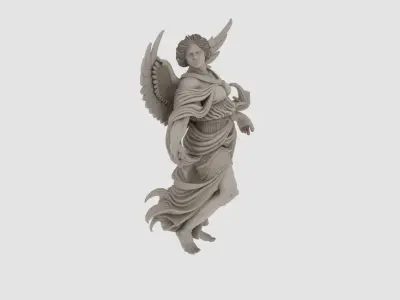 Stone Angel Sculpture 3D model