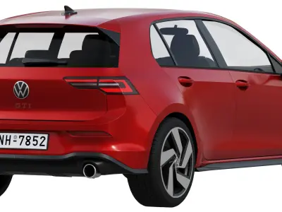 Volkswagen Golf GTI 5-door 2020 3D model