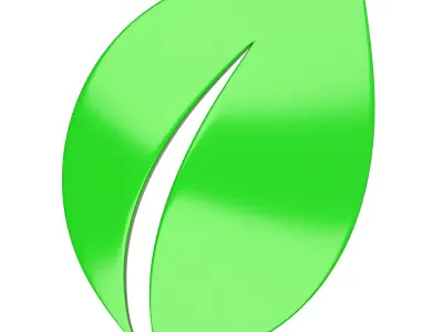 Leaf Symbol Low-poly 3D model