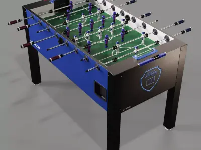 LEONHART soccer table Real Madrid vs FC barcelona Low-poly 3D model