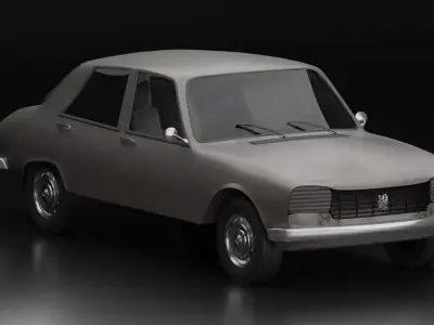 Peugeot 202 Low-poly 3D model