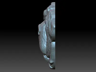 Dog head 3D print model