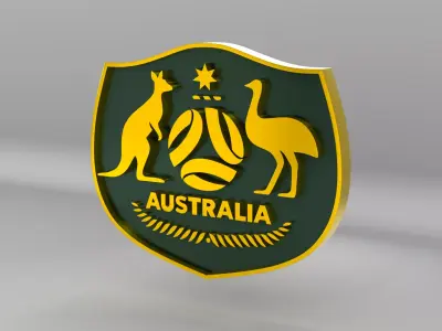 Australia National Soccer Team Logo 3D model