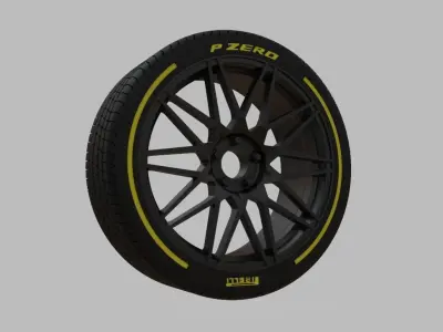 Miniature Enkei TMS Rim and Tire  - 3D Print - No Textures 3D print model