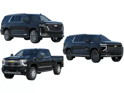 American SUVs 3D Model Pack