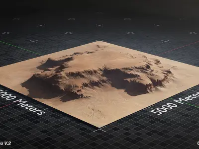 Desert Plateau Large Version 2 3D model