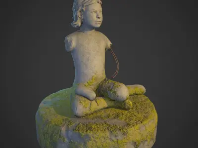 soviet sculpture Low-poly 3D model