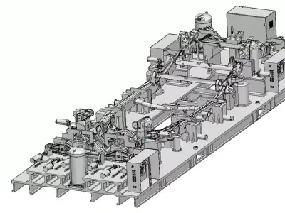 Car Chassis Frame Welding Jig and Fixture Design 3D CAD Model 3D model