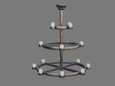 Chandelier Low-poly 3D model
