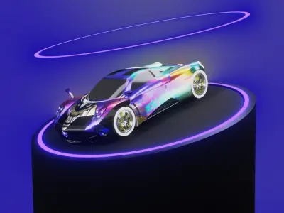 Graffiti texture 36 car pack 3D model