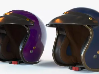 Helmets Low-poly 3D model