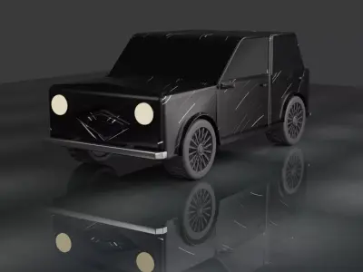 black 007 car 3D model