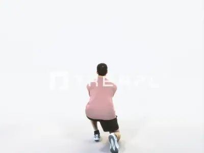 Romance 03I Volleyball Digging Sports Man Low-poly 3D model