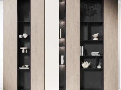 Modular cabinet furniture Modern Wardrobe kit minimalist 3D model
