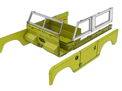 LAND ROVER SERIES III 88 MODEL SHORT VERSION 3D print model