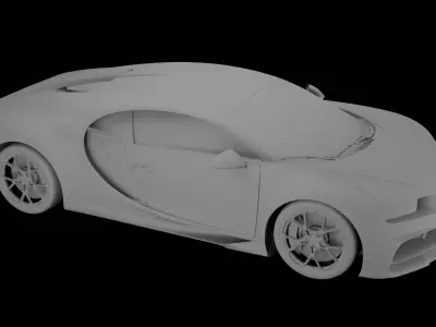 Bugatti Chiron High-Detail Supercar 3D Model  3D model