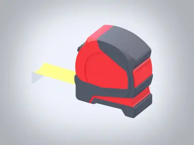 Tape Measure Low-poly 3D model