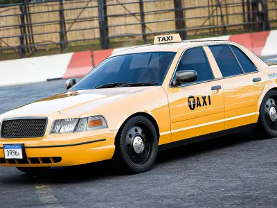 American Taxi Car 3D model