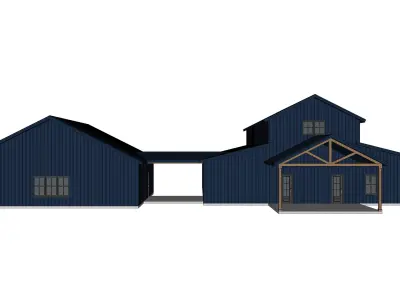 Barndominium House 083-Archimple LLC Low-poly 3D model