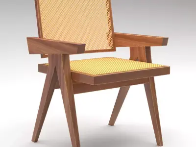 Modern Wood Chair 3D model