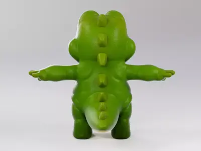 Cartoon Crocodile Low-poly 3D model buy