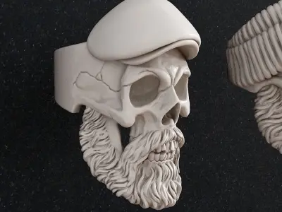 Jewelry Ring Skull 1 3D print model