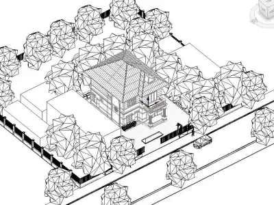 Full design construction profile of Revit2020 3D model