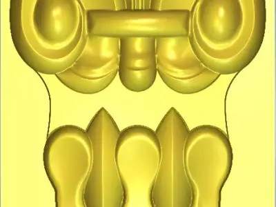 Carved capitel 3D sculpture stl Free 3D print model