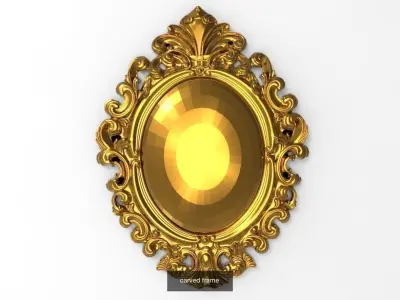 5 carved frames set 3D Model Pack