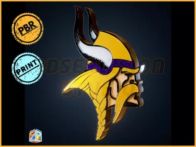 Minnesota Vikings logo - Cinematic - 3D print 3D model