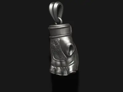 mma gloves pendant 3D print model