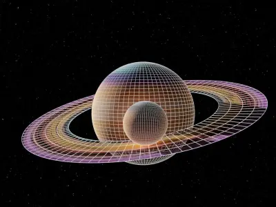 Stylized Planet system 4K Free low-poly 3D model