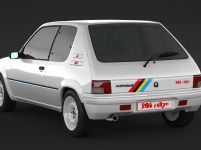 Peugeot 205 RALLYE 3D model