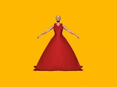 Female Body Builder 3D model